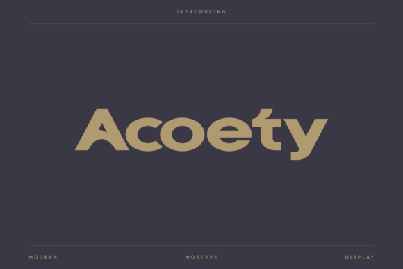 Acoety Display Font for Modern Craft Projects