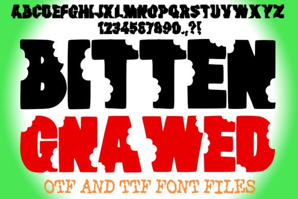 Bitten Gnawed Font Review for Edgy Campaigns