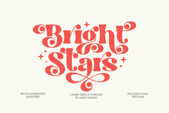 Bright Stars Typeface for Playful Branding