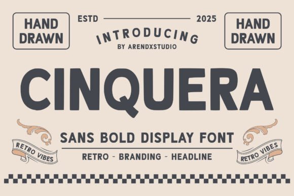 Cinquera Font: Bold Display Typeface for Makers