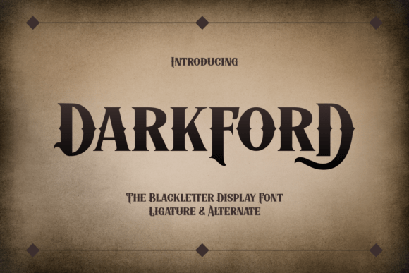 Darkford Typeface for Bold Craft Branding