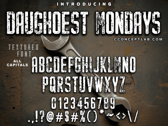 Daughoest Mondays: The Stencil Typeface for Bold Campaigns