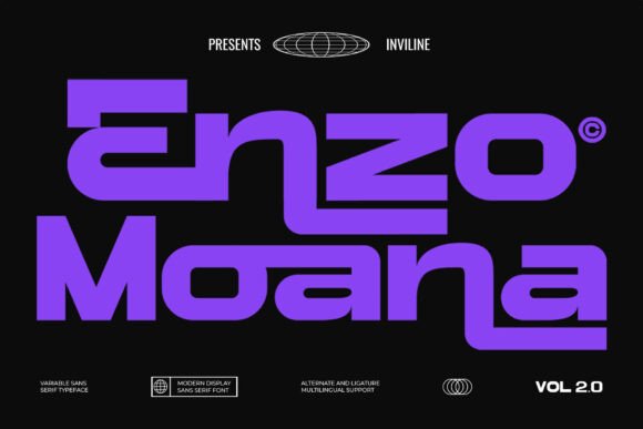 Enzo Moana: Bold Modern Typeface for Crafters