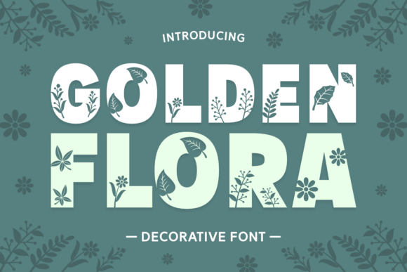 Golden Flora Font for Handmade Crafts