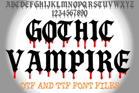 Gothic Vampire Font for Spooky & Bold Designs