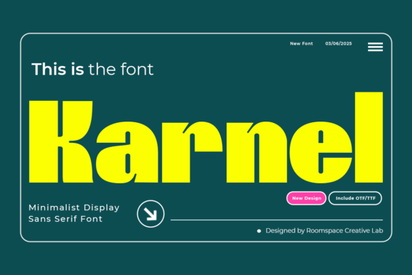 Karnel: Bold Sans Serif Font for Modern Branding