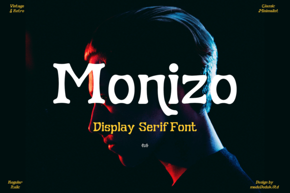Monizo Font: Bold Retro Serif for Crafters