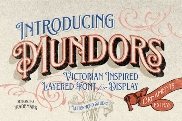 Mundors Regular: A Victorian Serif Font for Bold Campaigns