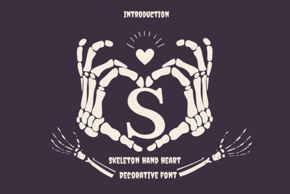 Skeleton Hand Heart Font for Bold Branding