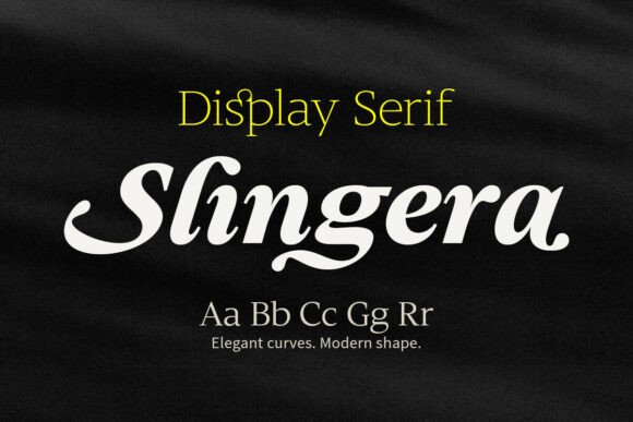 Slingera: The Elegant Display Serif Font for Crafters