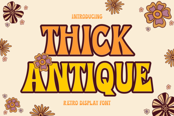 Thick Antique Font for Retro Craft Designs