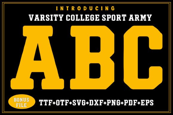 Varsity College Sport Army Font Review