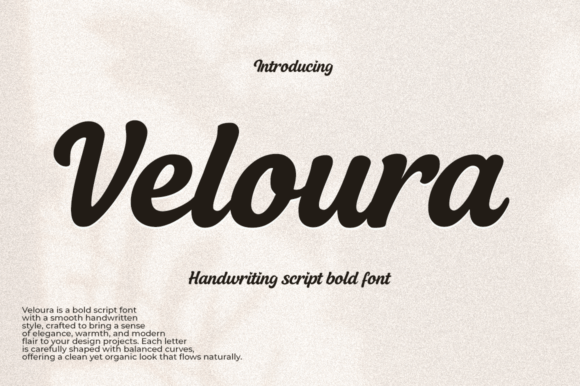 Veloura: The Bold Script Font for Handmade Brands