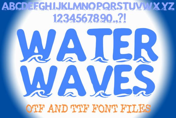 Water Waves Font for Crafters and Sellers